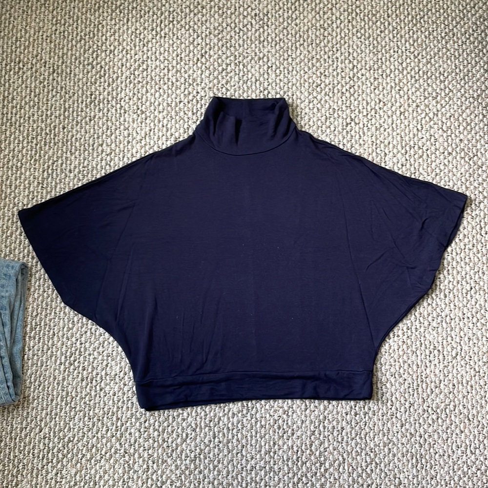 Lou & Grey Navy Jersey Short Sleeve Top